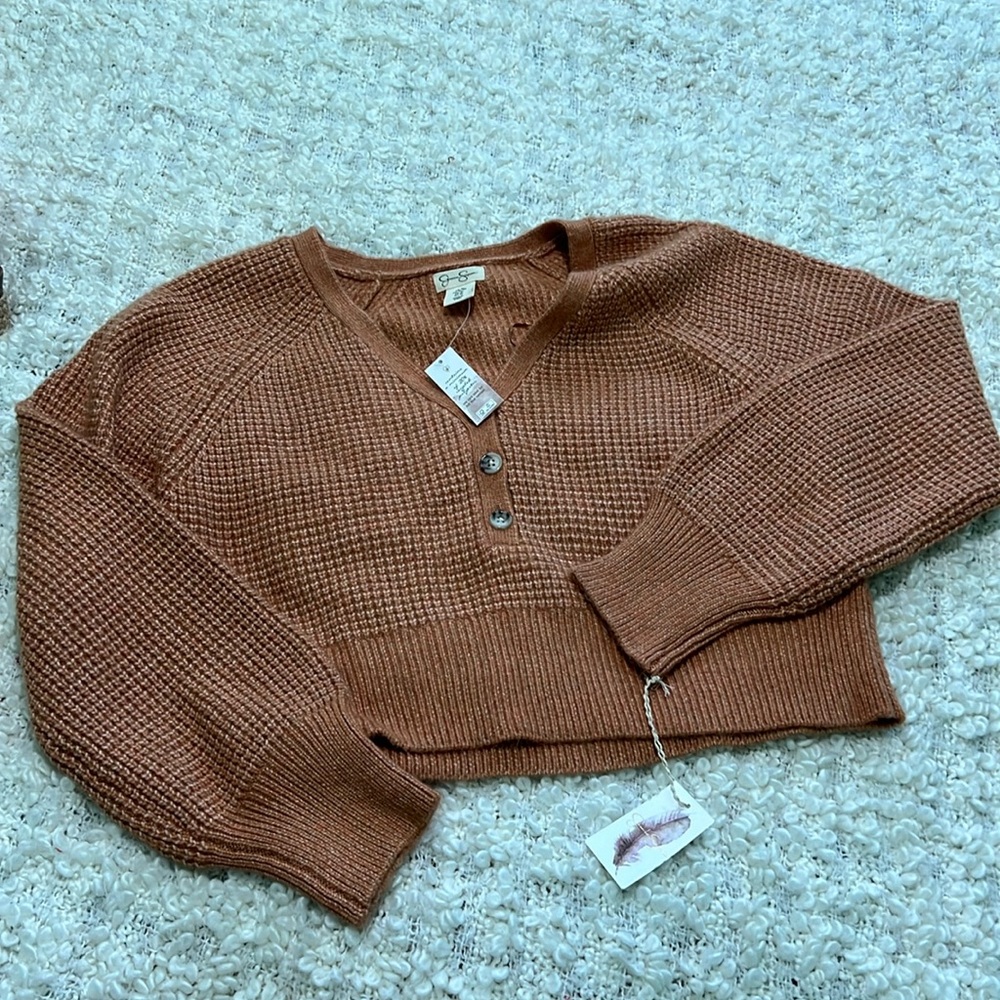Jessica Simpson crop knit sweater size XL